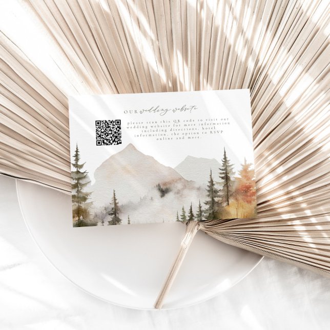 Tarjeta de gabinete RSVP de Forest Mountain Weddin (Subido por el creador)