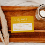 Tarjeta de gabinete RSVP de la moderna negrita de<br><div class="desc">Esta es una tarjeta RSVP de boda audaz y moderna que presenta un hermoso tipo de letra caligráfica y un fondo rosado caliente. Todos los colores son editables. // Para encontrar diseños coincidentes, busque "FALLON" en la tienda Sinceramente de Nicole Zazzle. * Si te gusta este diseño pero no lo...</div>
