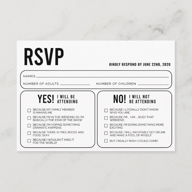 Tarjeta de gabinete RSVP de respuesta de Boda dive (Anverso)