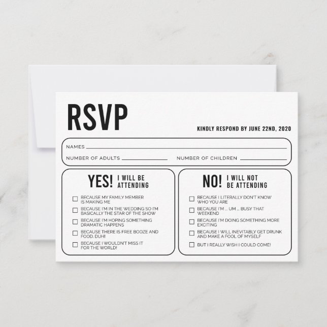 Tarjeta de gabinete RSVP de respuesta de Boda dive (Anverso)