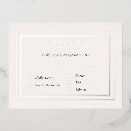 Tarjeta de gabinete RSVP engañada con opción de me