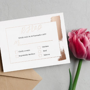 Tarjeta de gabinete RSVP engañada con opción de me
