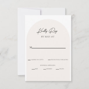 Tarjeta de gabinete RSVP Minimalista moderna