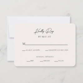 Tarjeta de gabinete RSVP Minimalista moderna