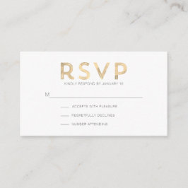 Tarjeta de gabinete RSVP moderna de Oakwood clara
