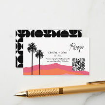 Tarjeta De Gabinete Rsvp Moderno De Palm Springs