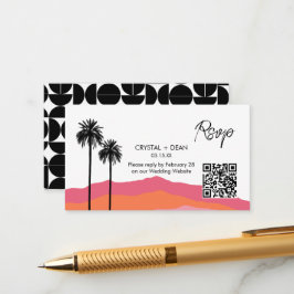 Tarjeta De Gabinete Rsvp Moderno De Palm Springs