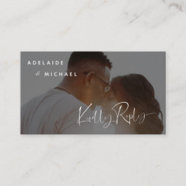 Tarjeta de gabinete RSVP para boda fotográfica sim