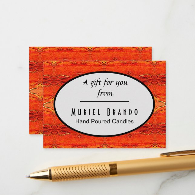 Tarjeta de gabinete Rustic Candle Company (Anverso/Reverso In Situ)