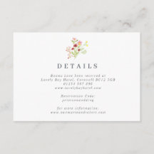 Tarjeta de gabinete Rustic Wildflowers Boda