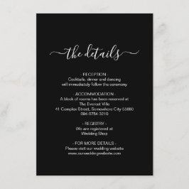 Tarjeta de gabinete simple en blanco y negro