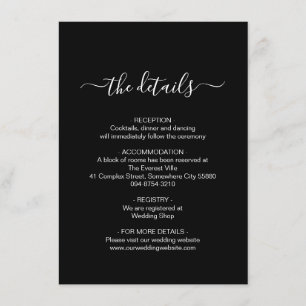 Tarjeta de gabinete simple en blanco y negro