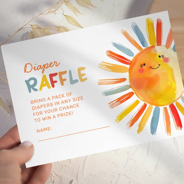 Tarjeta de gabinete Sun Baby Shower Diaper Raffle (Subido por el creador)
