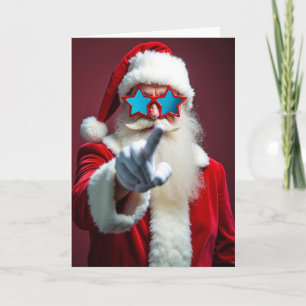 Tarjeta de gafas de estrella festivas que señalan