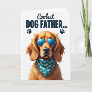 Tarjeta de Gafas de Sol Azules del Padre Perro Más