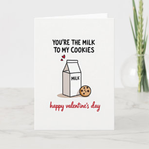 Tarjeta de Galleta de Leche de San Valentín