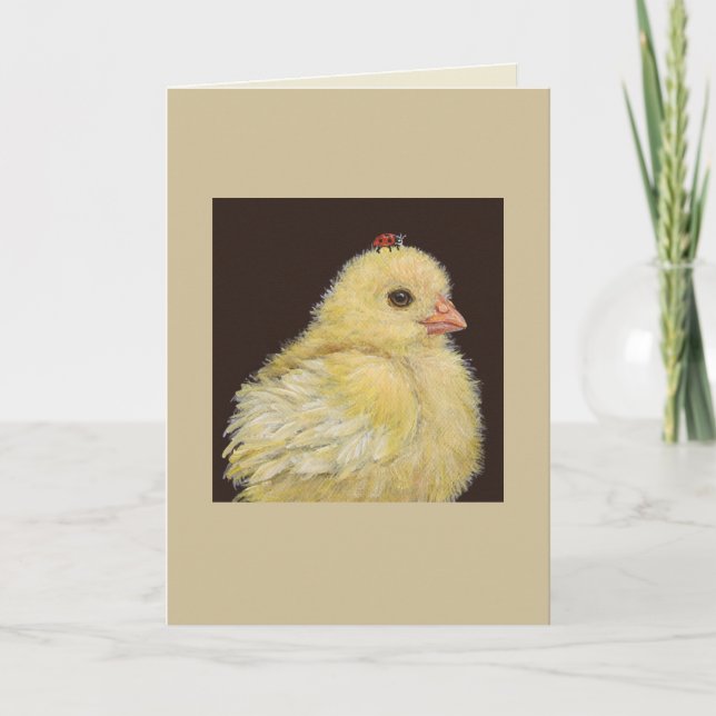 Tarjeta de gallina y dama (Anverso)