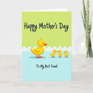Tarjeta de gallinas del dulce día de la madre
