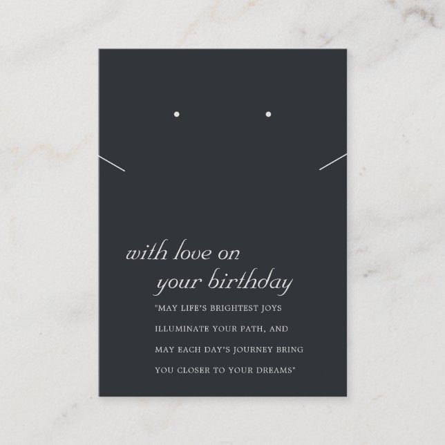 TARJETA DE GANADO DE REGALO DE CUMPLEAÑOS EN BLANC (Anverso)