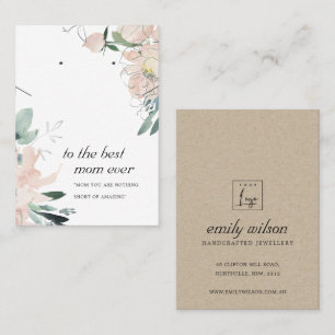 TARJETA DE GANADO DE REGALO DE MOM DE FLORAL ROSA 