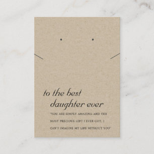 TARJETA DE GANADO RÚSTICO DE REGALO DE HIJA DE BAR