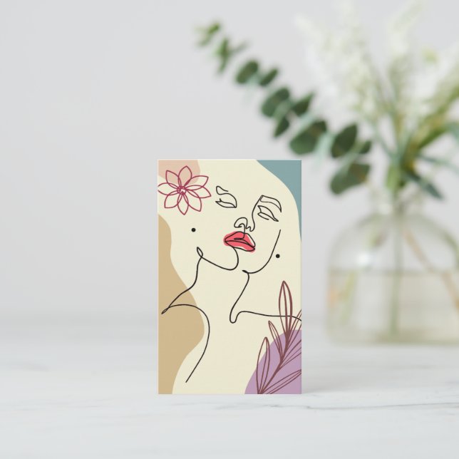 Tarjeta de ganancia con la cara de la mujer (Anverso de pie)