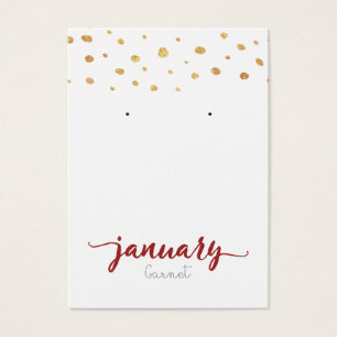 Tarjeta de ganancia de garnet Birthstone de enero