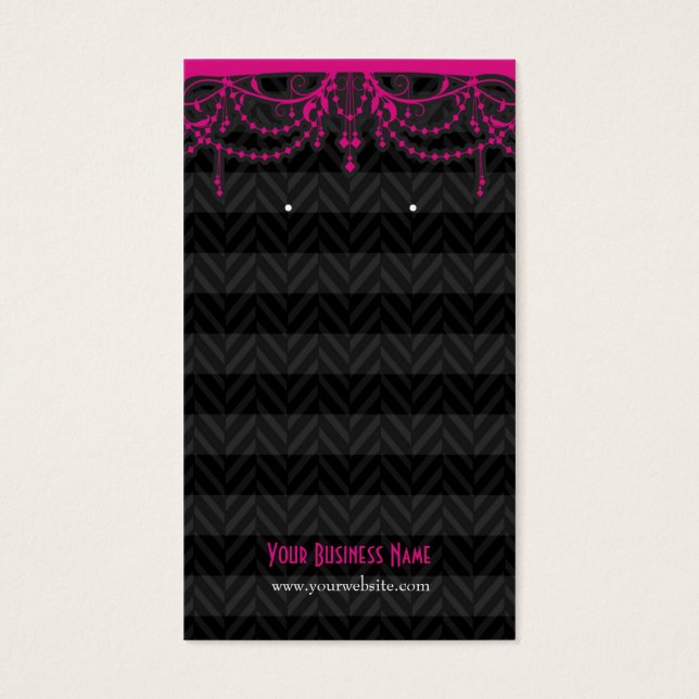 Tarjeta de ganancia de Personalizado Art Deco negr (Frente)