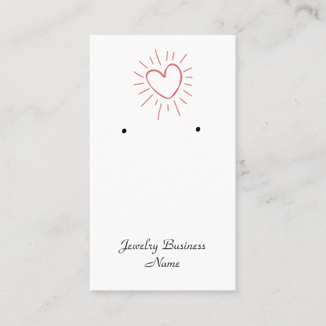 Tarjeta de ganancia para joyería y ventas. (Anverso)