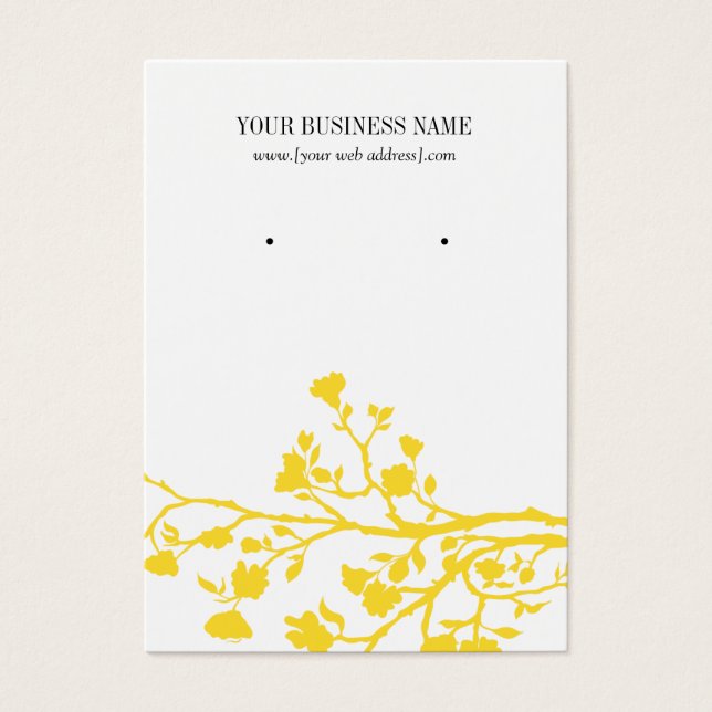 Tarjeta de ganancia Personalizado de flores blanca (Frente)