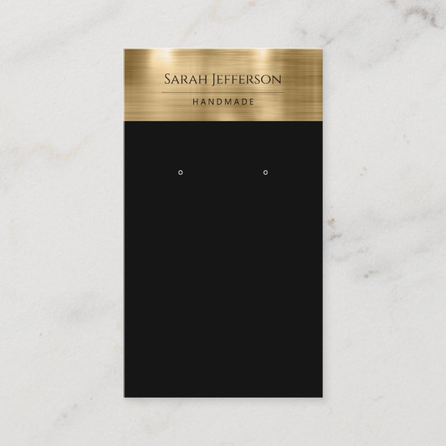 Tarjeta de ganancia profesional Metallic Gold Blac (Anverso)