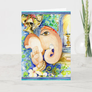 Tarjeta de Ganesh Diwali de la felicidad