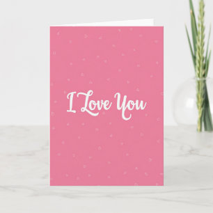 Tarjeta de garabato rosa 'Te amo'