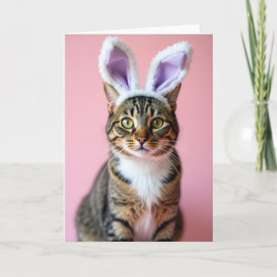 Tarjeta de gatito con orejas de novedad
