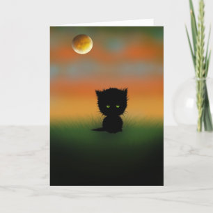 Tarjeta de gatito de Halloween por Molly Harrison