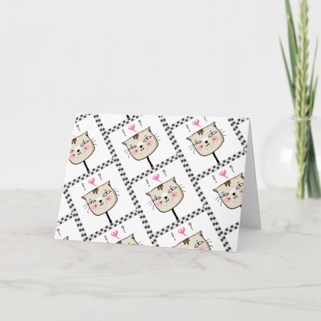 Tarjeta de gatito de San Valentín más lindo (Anverso)