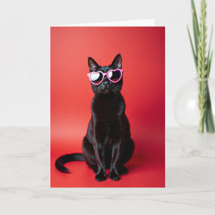 Tarjeta de gatito del Día del Padre con estilo
