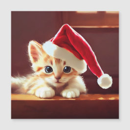 Tarjeta de Gatito Feliz Navidad