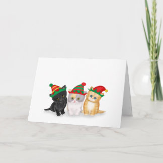 tarjeta de gatitos navidades