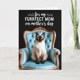 Tarjeta de gato con patrón de remolinos elegantes