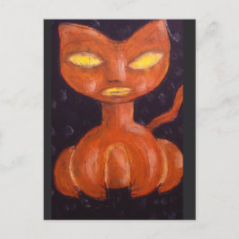 Tarjeta de gato de calabaza de Denis Gaston Art