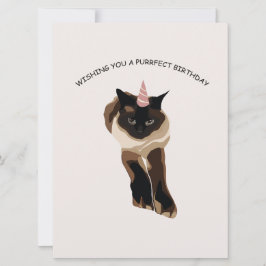 Tarjeta de gato de cumpleaños