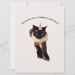 Tarjeta de gato de cumpleaños