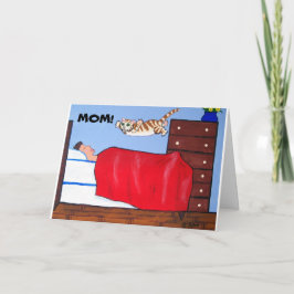 Tarjeta de gato de Día de la Madre divertido