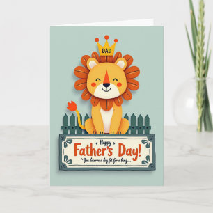 Tarjeta de Gato de la Jungla Majestuoso Papá