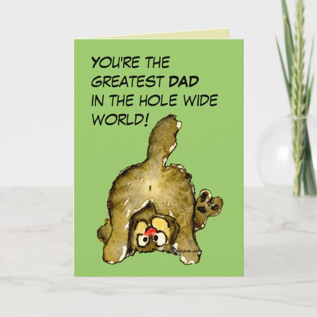 Tarjeta de gato de papá más grande (Anverso)