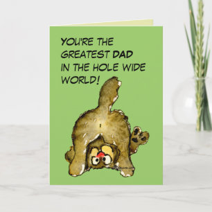 Tarjeta de gato de papá más grande
