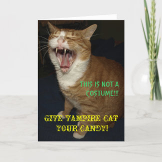Tarjeta de gato de vampiro