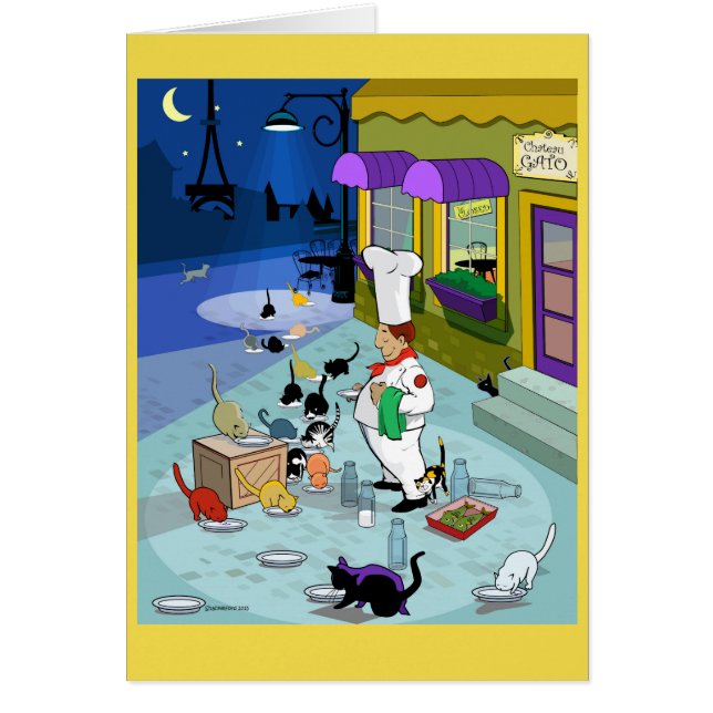 Tarjeta de Gato del castillo francés (Frente)