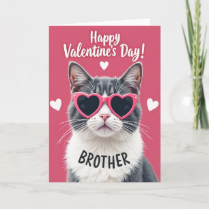 Tarjeta de gato del día de San Valentín para herma